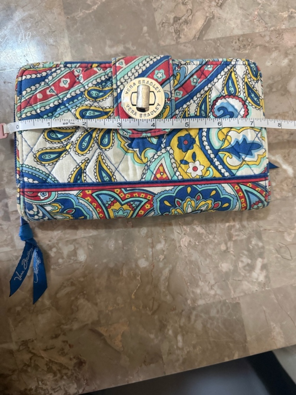 Vera Bradley Turn Lock & Zip  around Marina - Picture 7 of 7